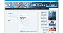 Desktop Screenshot of orthopaedicmedicineonline.com